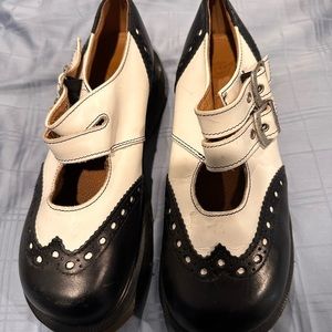 Vintage (circa 1997) black and white Mary Jane Doc Martens
